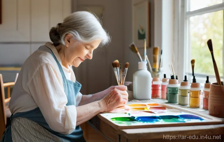 노인 미술 수업 - Prompt 1: Rediscovering Artistic Joy**